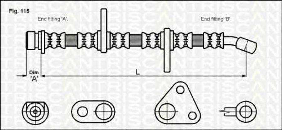 Triscan 8150 40112 - Bremžu šļūtene www.autospares.lv