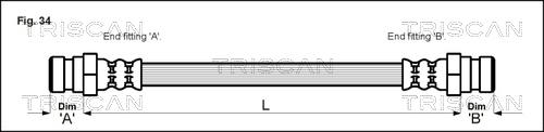 Triscan 8150 43211 - Bremžu šļūtene www.autospares.lv