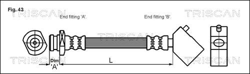 Triscan 8150 14104 - Тормозной шланг www.autospares.lv