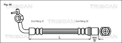 Triscan 8150 13120 - Bremžu šļūtene www.autospares.lv