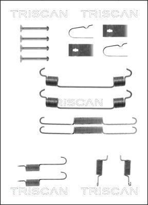 Triscan 8105 502543 - Piederumu komplekts, Bremžu loki www.autospares.lv