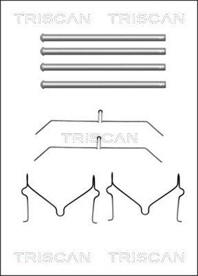 Triscan 8105 131640 - Piederumu komplekts, Disku bremžu uzlikas www.autospares.lv