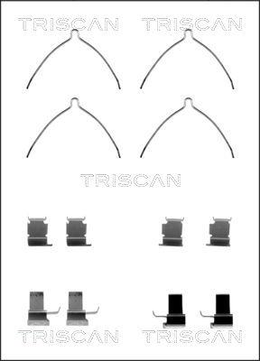 Triscan 8105 131629 - Piederumu komplekts, Disku bremžu uzlikas www.autospares.lv