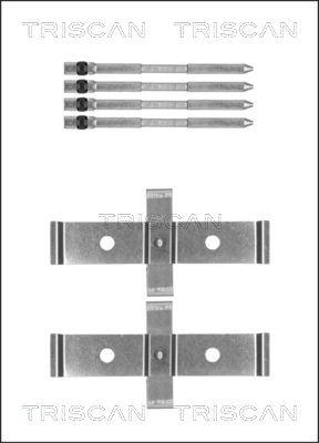 Triscan 8105 121570 - Piederumu komplekts, Disku bremžu uzlikas www.autospares.lv