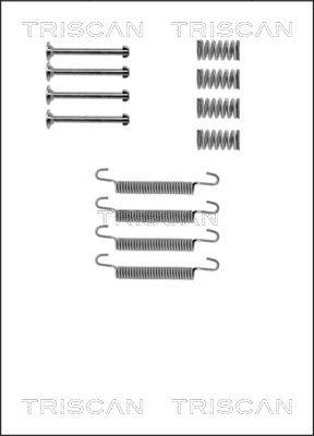 Triscan 8105 242536 - Piederumu komplekts, Stāvbremzes mehānisma bremžu loks www.autospares.lv