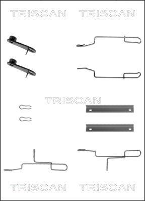 Triscan 8105 281591 - Piederumu komplekts, Disku bremžu uzlikas autospares.lv