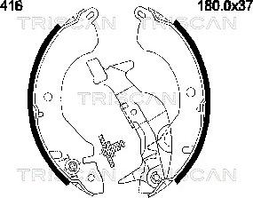 Triscan 8100 42416 - Bremžu loku komplekts autospares.lv