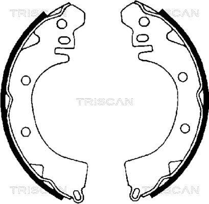 Triscan 8100 42422 - Комплект тормозных колодок, барабанные www.autospares.lv