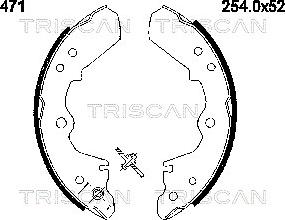 Triscan 8100 60471 - Bremžu loku komplekts www.autospares.lv