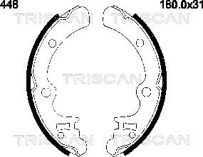 Triscan 8100 68448 - Bremžu loku komplekts www.autospares.lv