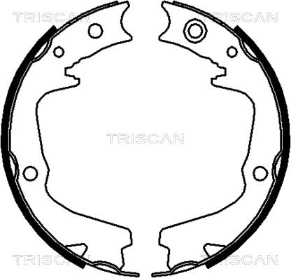 Triscan 8100 68002 - Комплект тормозных колодок, барабанные www.autospares.lv