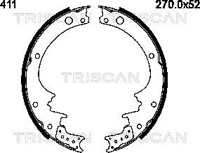 Triscan 8100 14411 - Bremžu loku komplekts www.autospares.lv