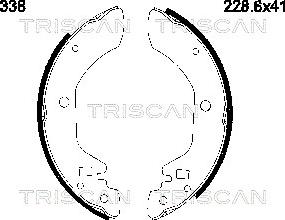 Triscan 8100 14338 - Bremžu loku komplekts www.autospares.lv