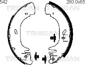 Triscan 8100 16542 - Bremžu loku komplekts autospares.lv