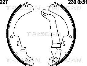 Triscan 8100 16517 - Bremžu loku komplekts www.autospares.lv