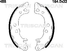 Triscan 8100 10488 - Bremžu loku komplekts www.autospares.lv