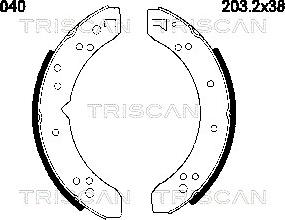 Triscan 8100 10040 - Bremžu loku kompl., Stāvbremze www.autospares.lv