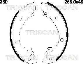 Triscan 8100 10369 - Brake Shoe Set www.autospares.lv