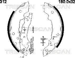 Triscan 8100 10312 - Bremžu loku komplekts www.autospares.lv