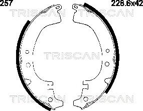 Triscan 8100 10257 - Brake Shoe Set www.autospares.lv