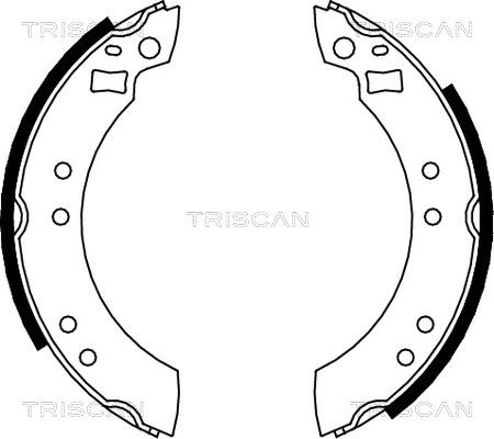 Triscan 8100 10280 - Bremžu loku komplekts autospares.lv