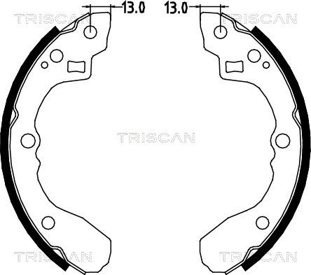 Triscan 8100 18590 - Bremžu loku komplekts www.autospares.lv