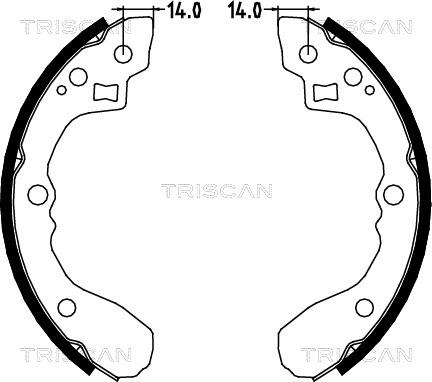 Triscan 8100 18002 - Bremžu loku komplekts www.autospares.lv