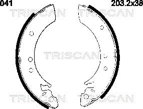 Triscan 8100 13501 - Brake Shoe Set www.autospares.lv