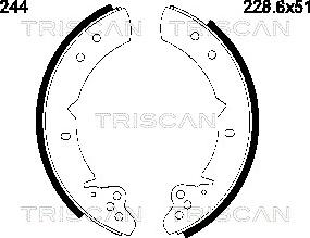 Triscan 8100 13525 - Bremžu loku komplekts autospares.lv