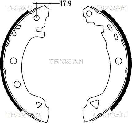 Triscan 8100 12523 - Bremžu loku komplekts www.autospares.lv