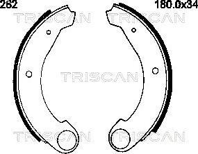 Triscan 8100 38262 - Bremžu loku komplekts autospares.lv