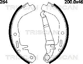 Triscan 8100 24264 - Bremžu loku komplekts autospares.lv