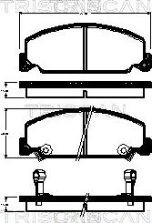 Triscan 8110 40959 - Bremžu uzliku kompl., Disku bremzes www.autospares.lv