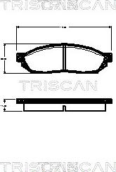 Triscan 8110 40055 - Bremžu uzliku kompl., Disku bremzes www.autospares.lv