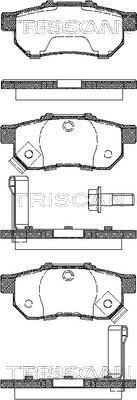 Triscan 8110 40003 - Тормозные колодки, дисковые, комплект www.autospares.lv