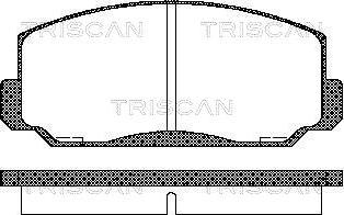 Triscan 8110 40022 - Bremžu uzliku kompl., Disku bremzes www.autospares.lv