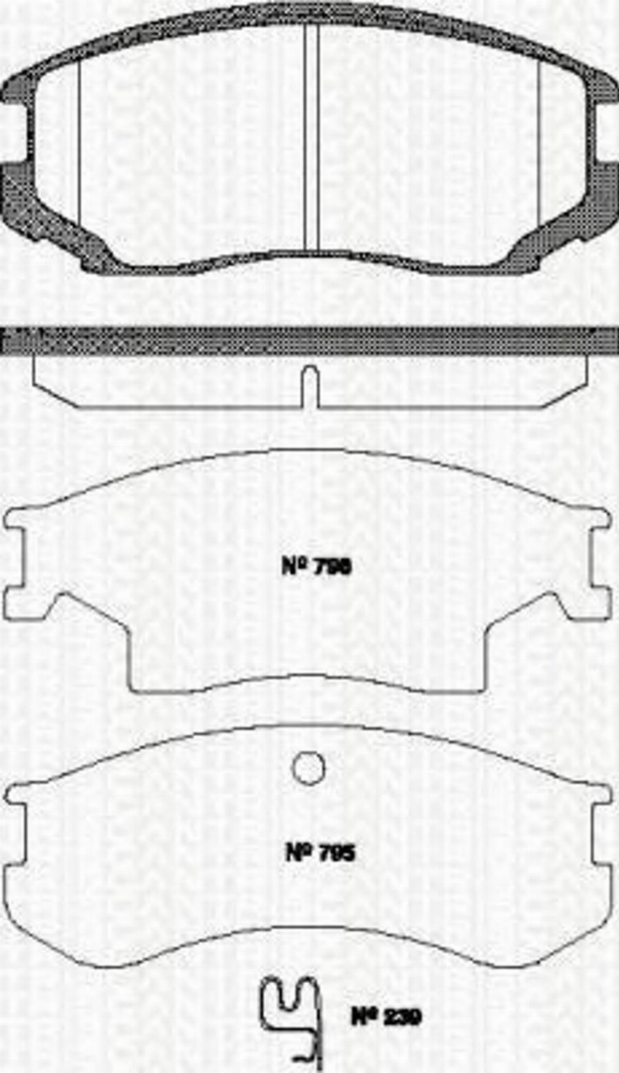 Triscan 811041006 - Bremžu uzliku kompl., Disku bremzes www.autospares.lv