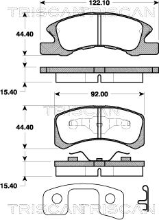 Triscan 0 986 494 610 - Bremžu uzliku kompl., Disku bremzes www.autospares.lv