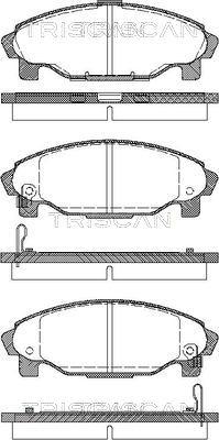 Triscan 8110 41003 - Bremžu uzliku kompl., Disku bremzes www.autospares.lv