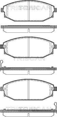 Triscan 8110 43009 - Bremžu uzliku kompl., Disku bremzes www.autospares.lv