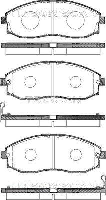 Triscan 8110 43008 - Bremžu uzliku kompl., Disku bremzes www.autospares.lv