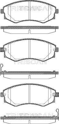 Triscan 8110 43003 - Bremžu uzliku kompl., Disku bremzes www.autospares.lv