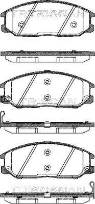 Triscan 8110 43013 - Bremžu uzliku kompl., Disku bremzes www.autospares.lv