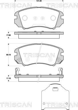 Triscan 8110 43036 - Тормозные колодки, дисковые, комплект www.autospares.lv