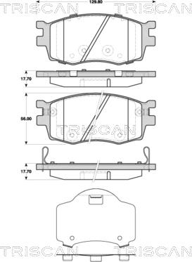 Triscan 8110 43031 - Bremžu uzliku kompl., Disku bremzes www.autospares.lv