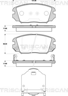 Triscan 8110 43033 - Тормозные колодки, дисковые, комплект www.autospares.lv