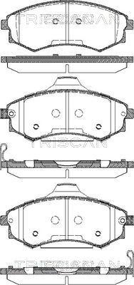 Triscan 8110 43024 - Bremžu uzliku kompl., Disku bremzes www.autospares.lv