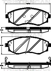 Triscan 8110 43028 - Bremžu uzliku kompl., Disku bremzes www.autospares.lv