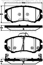 Triscan 8110 43027 - Bremžu uzliku kompl., Disku bremzes autospares.lv