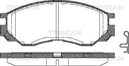 Triscan 8110 42009 - Brake Pad Set, disc brake www.autospares.lv